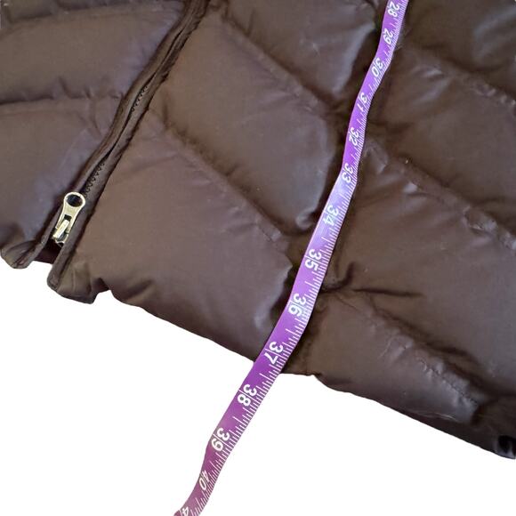 Patagonia Hooded Goose Down Long Parka Jacket Coat Womens Med M Brown Puff 1123 - Picture 13 of 16